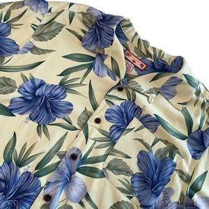Caribbean Joe Mens‎ XL Hawaiian Floral Short Sleeve Button Down Shirt 318